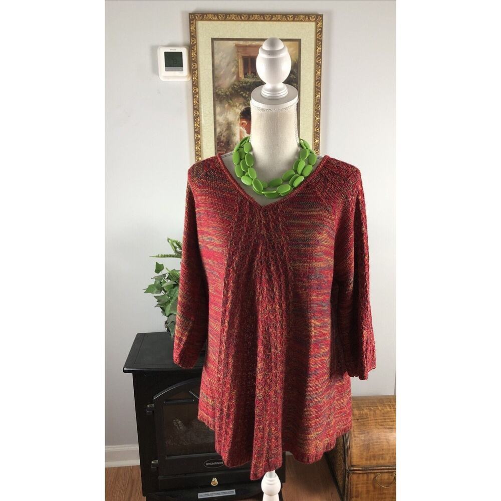 Faded Glory Women XL (16-18 ) 3/4โ Sleeve Sweater 100% Acrylic